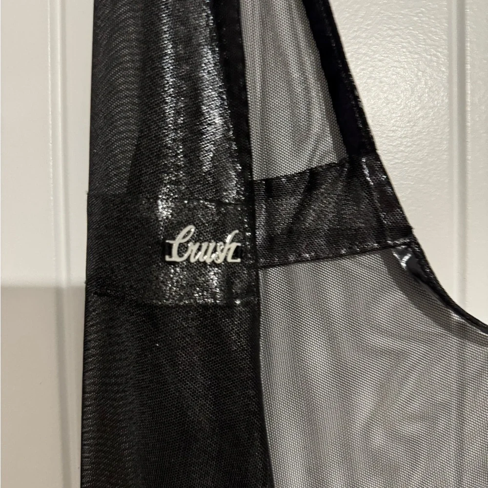 Elegant Black Sheer Swim Coverup - Picture 3 of 6